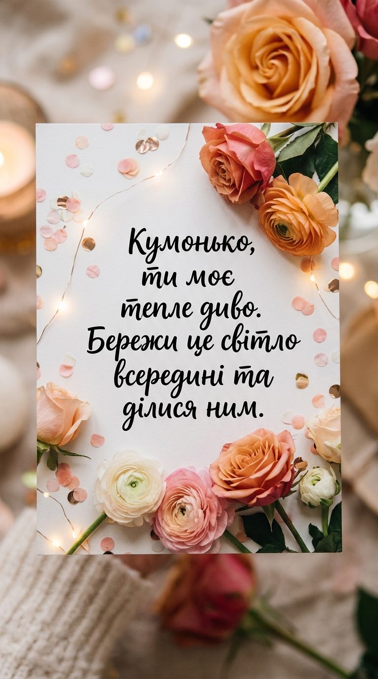 Зворушливі привітання кумі з днем народження до сліз - image